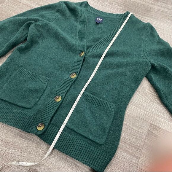 Gap Cashsoft green cardigan M Tall - Picture 8 of 8